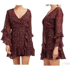 The Fifth Label elective ruffled floral wrap dress (size L)